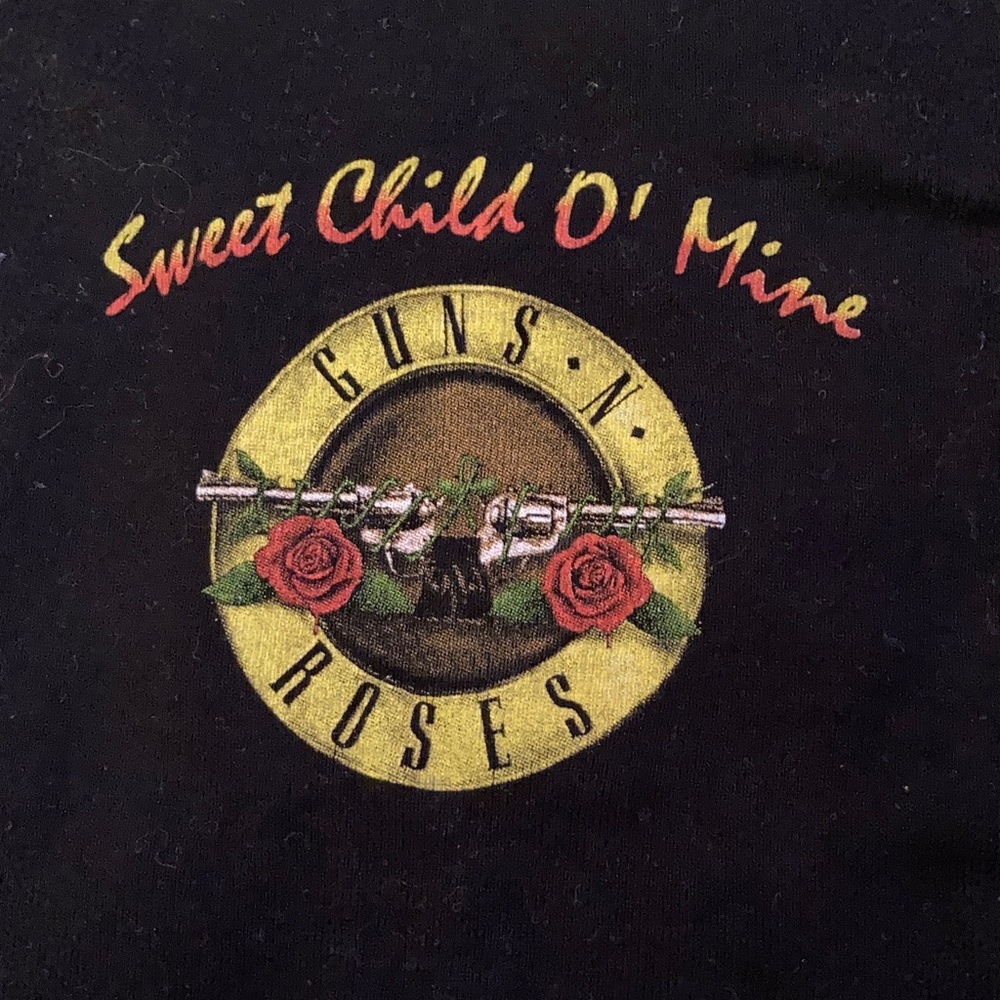 Guns N’ Roses Sweet Child o’ mine Black Baby Onesie music 9-12 months onesie - Picture 2 of 3